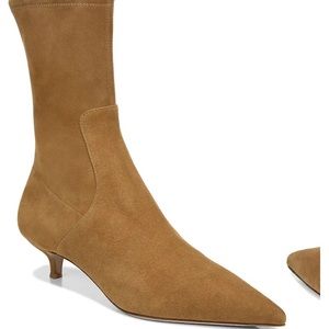 NWOT Veronica Beard Fiana Pointed Toe Bootie Brown Suede